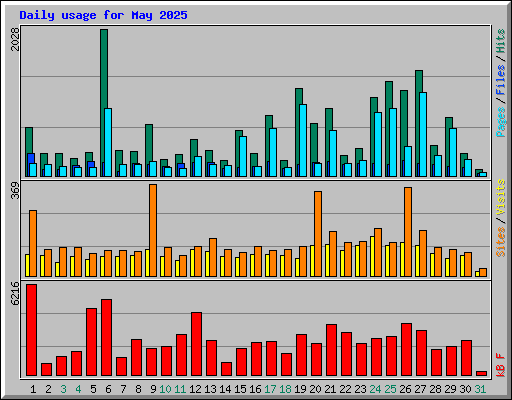 Daily usage for May 2025
