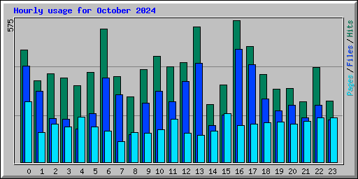 Hourly usage for October 2024