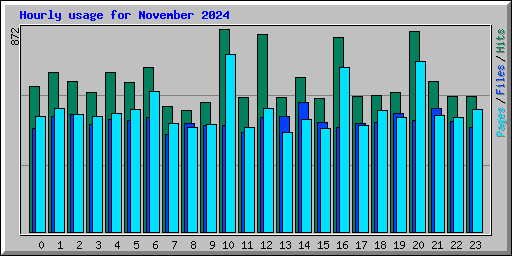 Hourly usage for November 2024