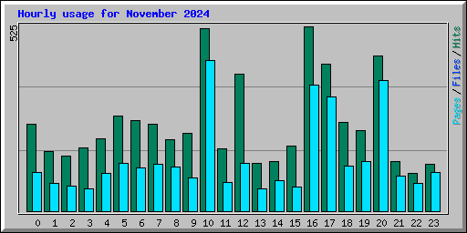 Hourly usage for November 2024